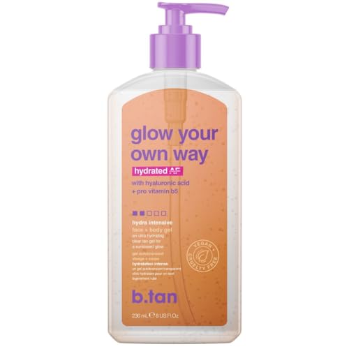 b.tan Face & Body Clear Self Tan Gel | Glow Your Own Way Hydrated - Ultra Hydra…