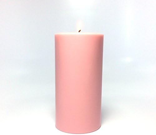 Light Pink Unscented Soy Wax Pillar Candle - Choose 4, 6, 9 Inches Tall