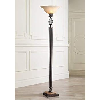 Feuille Leaf And Vine Mica Shade Torchiere Floor Lamp Franklin