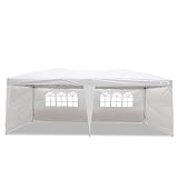 Goutime 10x20 Feet Easy Pop Up Canopy Instant Tent Shelter with 4Pcs 10Ft Removable Sidewalls and Wheeled Bag for Outdoor Commercial Party Events