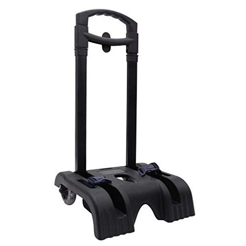 School Folding Backpack Cart for Kids in Aluminium with 2 Pack 3.54" wheel - Black