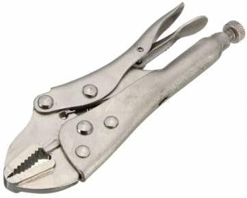 Metal Curved Jaw Vice Grip Locking Vice Mole Grip Plier Clamp Wrench Silver