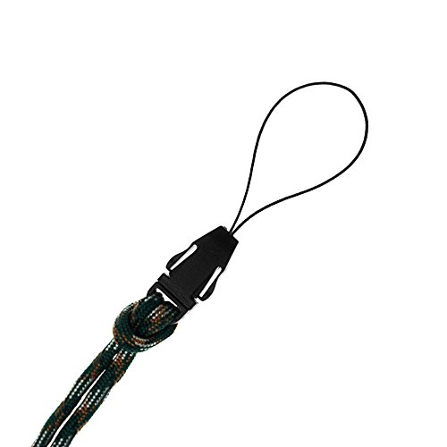 FoRapid Braided 550 Paracord Adjustable Camera Wrist Strap /Bracelet Quick Release Connector fits all camera lugs for Mirrorless Compact System DSLR Cameras, Binoculars - Dark Green/Brown/White - Thumbnail 5