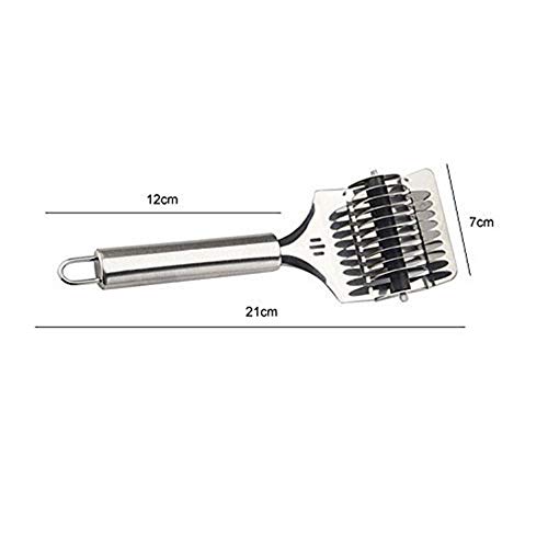Noodle Lattice Roller, OFFTESTY Stainless Steel Dough Cutter High Grade Noodles Cut Knife Kitchen Cooking Tool