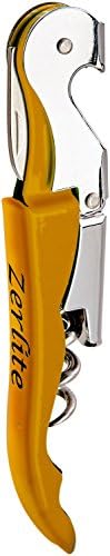 Zerlite Waiters Corkscrew - Wine Key with Ergonomic Handle, Beer Bottle Opener and Foil Cutter, Orange