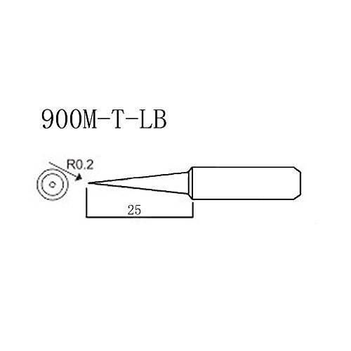 SolderFun 10X 900M-T Soldering iron tips For HAKKO 936,937,907 Atten, Quick, Aoyue, Yihua,Vastar,Sywon,Tabiger,SOAIY and X-Tronic soldering station (10 PCS 900M-T-LB)