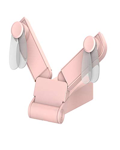 Air Conditioner AYANGDEDIAN Cooling Fan Handheld Mini Fan V36 Double Head USB Folding Fan Handheld Fan USB Mini Fan (Color : Pink)