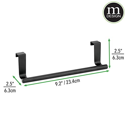 mDesign Metal Over Kitchen Door Towel Bar Holder for Hand, Dish