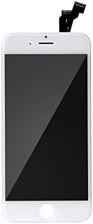 iPhone 6 4.7" 4.7 inch White LCD Screen Display Digitizer Frame Assembly Replacement Kit with 11 Free Tools, Glass Screen Protector (White)