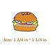 20 Pcs Random assorted 3-10cm Iron On Embroidered Applique DIY Decoration Patch Set - Hamburger French Fries Ice Cream Fruit Pineapple Cherry Strawberry Milk Balloon Banana Cocktail Donut Patch