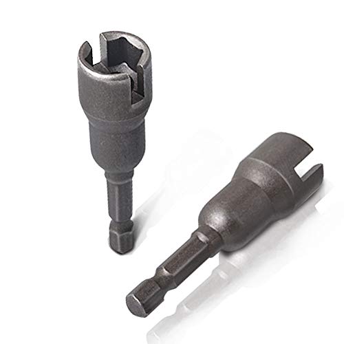 COROTC 4 Packs Power Wing Nut Driver Set, Slot Wing Nuts Drill Bit Socket Wrenches Tools Set, 1/4 Inch Hex Shank Steel Drills Bits for Panel Nuts Screws Eye C Hook Bolt - Thumbnail 6