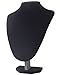 Necklace Display - Jewelry Display Stand - Black Velvet Necklace Display Bust Holder 11.5 x 7.5 x 3.5 Inches