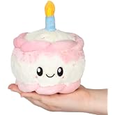 Squishable - Snugglemi Snackers Happy Birthday Cake - Comfort Food Collection - 6 in - Soft Toy Collectible Stuffed Animal - Beans