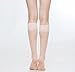 Women's 6 Pack Silky Sheer Knee High Trouser Socks Reinforced Toe(Skin-2)