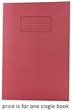 school exercise book ruled and margin A4 red cover x 1 single notebook