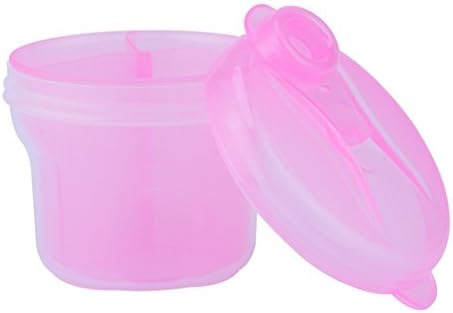 Emcent Powder Formula Dispenser, BPA Free Non-Spill Baby Milk Powder Dispenser & Snack Cup Storage Container Portable Travel Container (Pink)
