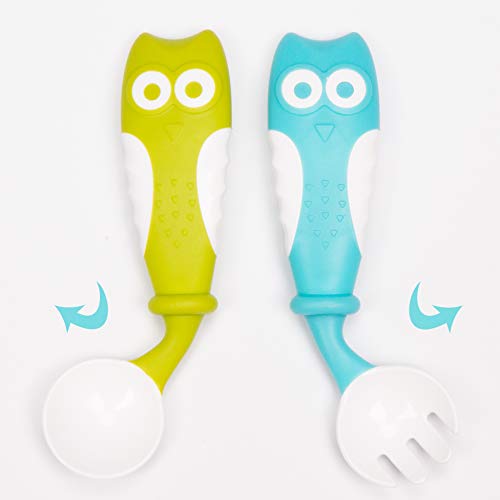 image for Qshare Baby Utensils Spoons with Travel Safe Case, Toddlers Feeding Tr