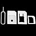 Standard to Micro/Micro to Nano Dual Sim Card Cutter Punch iPhone 5, Includes 3 Adapters (2-in-1)