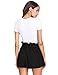ROMWE Women's Casual Elastic Waist Summer Shorts Jersey Walking Shorts Black M