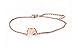 Stainless Steel Heart Anklets Bracelet Foot Chain Jewelry,Rose Gold Plated,Nickel Free 8.7