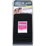 Scunci No-slip Grip Evolution Jelly Ponytailers, 28-count, Colors Black