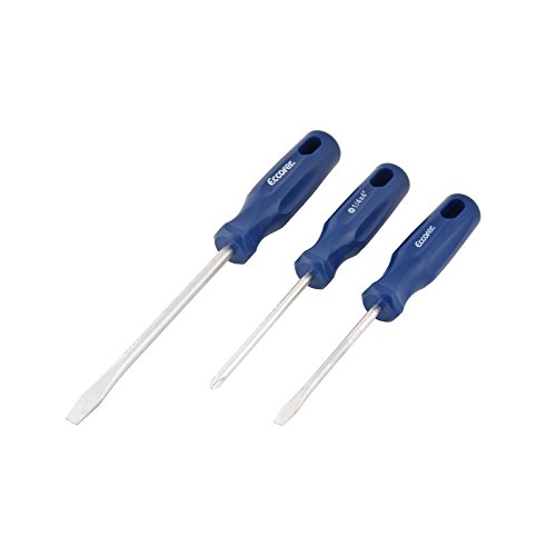 Jogo de chaves de fenda/phillips com 03 peças, cabo azul ECCOFER