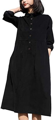 Nekote Women’s Loose Gingham Checkered Long Sleeve 100% Cotton Simple Silhouette Spring Autumn Winter