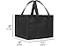 NZ home Insulated Cooler Bag and Food Warmer (Small, 2 pack) for Food Delivery & Grocery Shopping with Zippered Top, Black