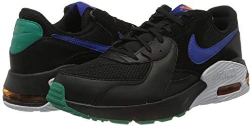 blue and green nike shoes