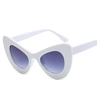 RUYA Cat Eye Sunglasses Retro Plastic Frame Sunglasses for