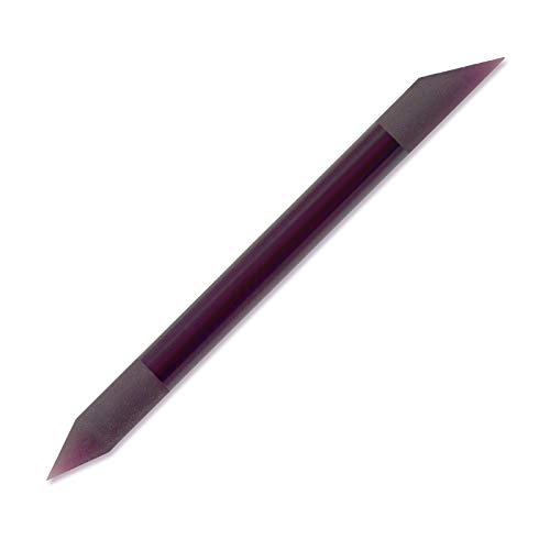 Glass Cuticle Pusher Nail File for Manicure and Pedicure (Purple) - Original Czech Product
