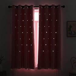 ZJXSNEH Curtains for Bedroom Blackout Stars