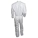 Kleenguard A10 Light Duty Coveralls (10468), Zip Front, Elastic Wrists, Breathable Material, White, Large, 25 / Case