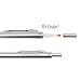 SMTTW 4-in-1 Multicolor pen-multi color pen in one-mechanical pens- Metal Cased Multifunction Pen - Black Ball Pen, Blue Ball Pen, Red Ball Pen and 0.5mm Mechanical Pencil (Silver)