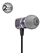 In Ear Headphones Earbuds Earphones Microphone Metal Noise Isolating 3.5mm for iPhone iPad iPod Android Smartphones Tablets Laptop Mac Computer MP3/4 In-Ear Mic/Controller (Black)