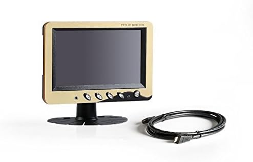 7 "Inch 1080p Car Hd Stand / headrest Monitorwith Built-in Hdmi (Gold Brushed Surface)