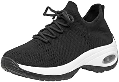 CUSHIONAIRE Women's Blaze Stretch Knit Slip on lace Sneaker +Memory Foam u0026  LiteSole Technology, Black/White, 7 price in UAE | Amazon UAE | kanbkam