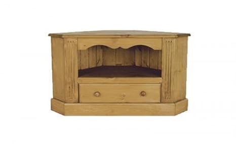 Wye Pine Wide Screen Corner Tv Cabinet Finish Unfinished