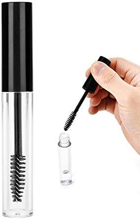 1pc Mascara Tube, Mascara Bottle, Empty Eyelashes Tube Eyelash Cream Container Bottle Portable Container Bottle Empty Eyelashes Growth Oil Tube Container Empty Mascara Tube with Eyelash Wand(10ml)