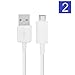 Samsung USB Cable OEM EP-DG925UWE USB Data Sync Charging Cables for Galaxy S6/S6 Edge/S6 Edge+/S7/S7 Edge/Note 4/5/Edge - Non Retail Packaging- White primary