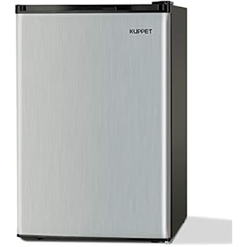 KUPPET Compact Upright Freezer, Single Door, Reversible Stainless Steel Door, Adjustable Removable Shelves, 3.0 cu. ft.