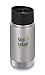 Klean Kanteen 12oz Wide Mouth Stainless Steel Coffee Mug, Double Wall Vacuum Insulated with Leak Proof Café Cap 2.0 - Brushed Stainless (NEW 2018)
