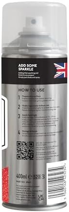 JENOLITE Red Glitter Spray Paint 400ml Multi Surface for Crafts view 3
