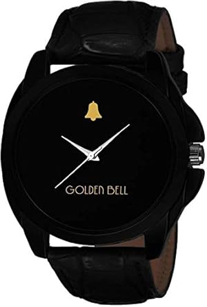 Analogue Display Black Dial and Leather Strap Mens Watch (MGB0048)