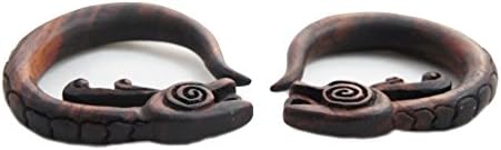 Bandaru Organics Imugi Serpent Dragon Hoop Sono Wood Hangers