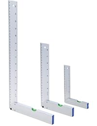 Woodstock D3747   Juego de niveles y cuadrados de aluminio, 3 piezas