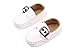 Femizee Baby Boys Girls Breathable Soft Sole Slip on Crib Shoes(Newborn/First Walker/Infant Baby),White 6-12 Months