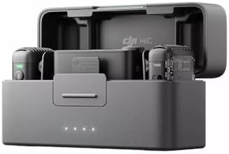DJI Mic 2 (2 TX + 1 RX + Estojo de carregamento), tudo em um, microfone sem fio, cancelamento de ruído inteligente, gravação interna flutuante de 32 bits, microfone para iPhone e Android