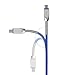 IMKEY Premium 5 Feet Zinc-Alloy Spring Micro USB 2.0 Sync Data Fast Charging Cable For Samsung Galaxy S7/ S6 / Edge, S4/ S3/ Note 5 / 4 / 2,Google Nexus,LG,HTC,Nokia,Blackberry And More - (Blue)