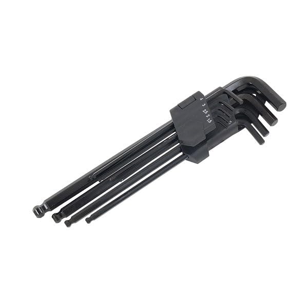 Neilsen CT0615 9pc Extra Long Ball End Hex Key Set 1.5 | 2 | 2.5 | 3 | 4 | 5 | 6 | 8 | 10mm for Hex Fasterners